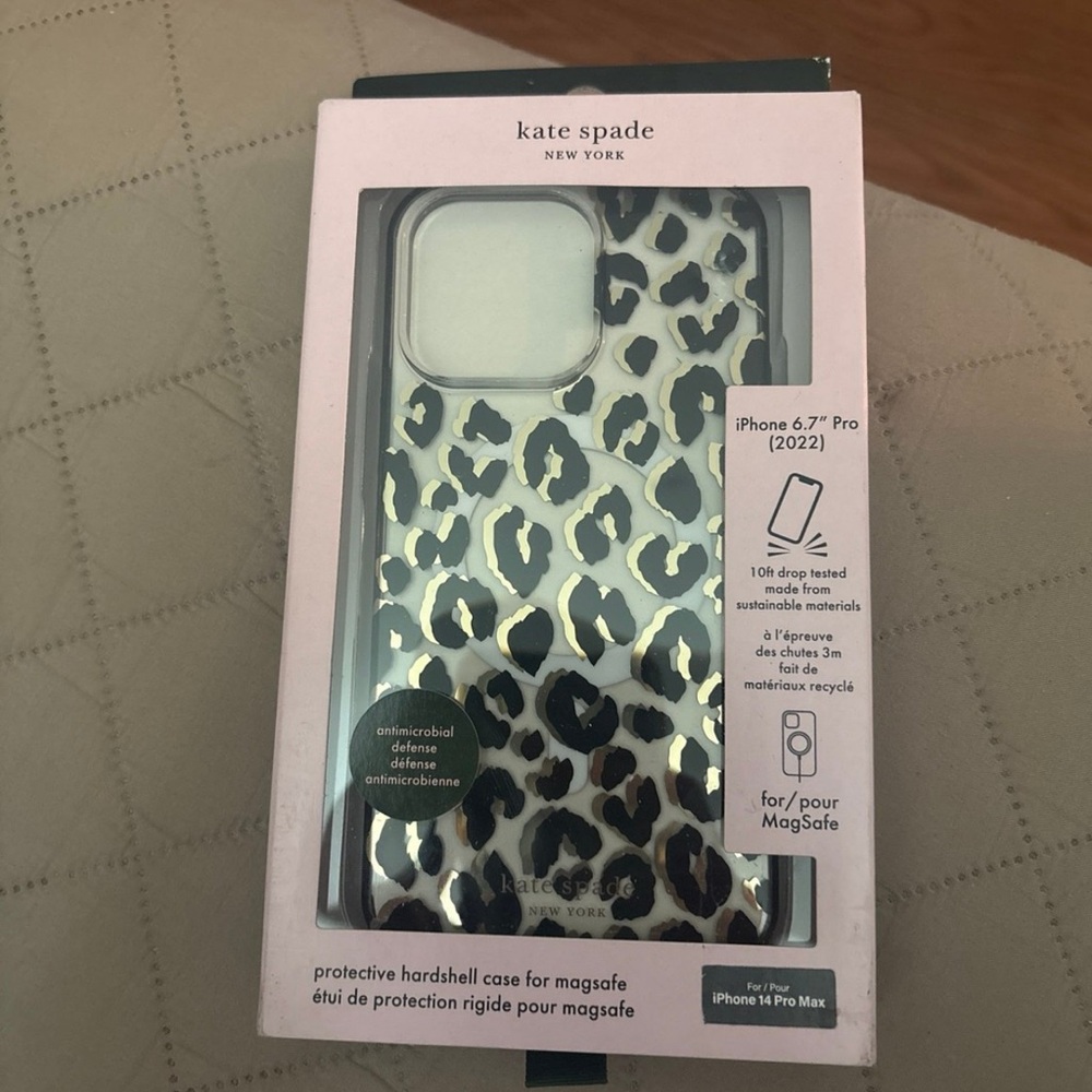 Kate Spade Black and White Animal Print iPhone Case